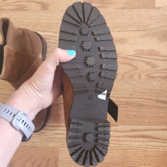 EUC Stuart Weitzman Luxering Suede Ankle Bootie in Brown, Size 6.5 - Picture 8 of 11